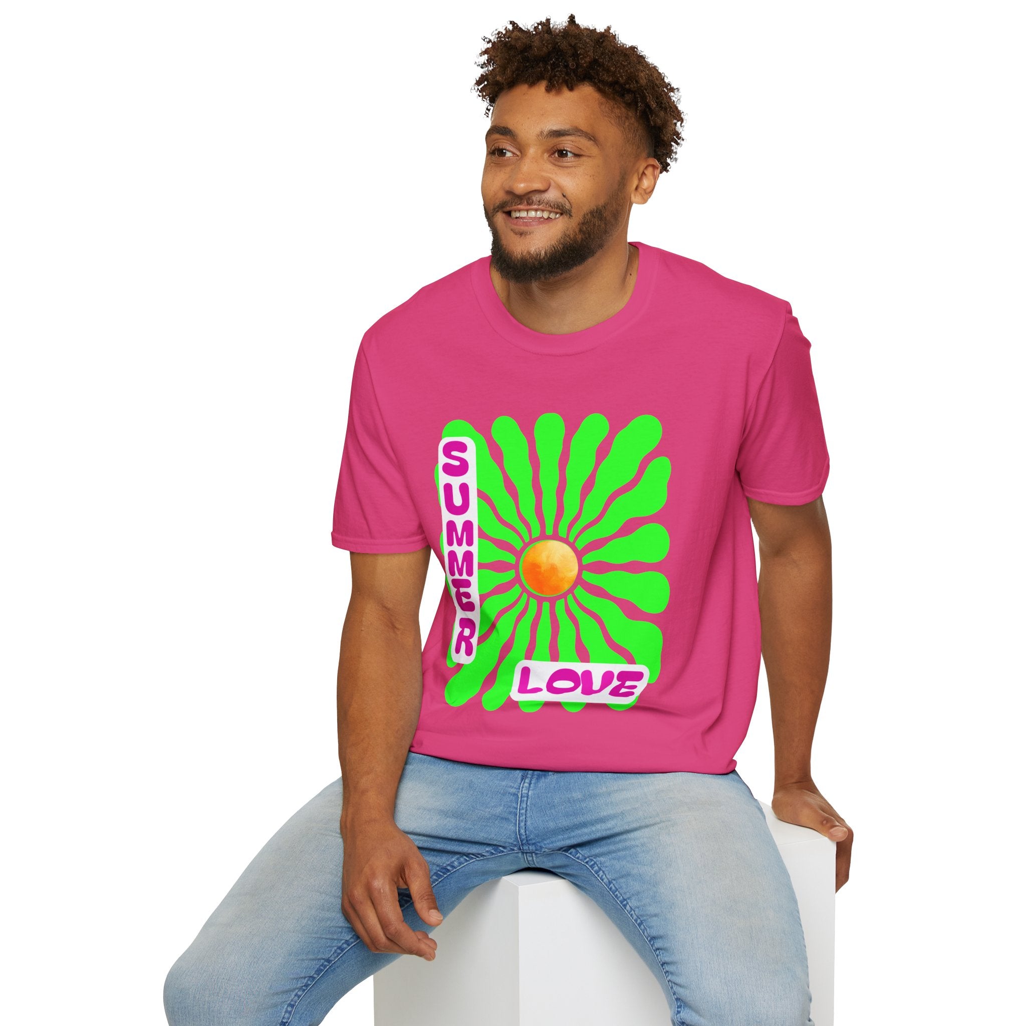 Retro Summer Love T-Shirt | Unisex, Colorful Graphic Tee, Perfect for Festivals, Beach Days, and Summer Celebrations