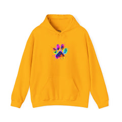 Colourful Paw Print Hoodie for Animal Lovers