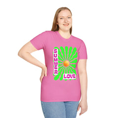 Retro Summer Love T-Shirt | Unisex, Colorful Graphic Tee, Perfect for Festivals, Beach Days, and Summer Celebrations