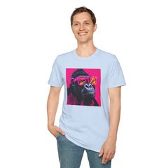 Retro Gorilla Graphic T-Shirt, Fun Animal Tee, Unisex Casual Wear, Birthday Gift, Summer Styles, Festival Fashion