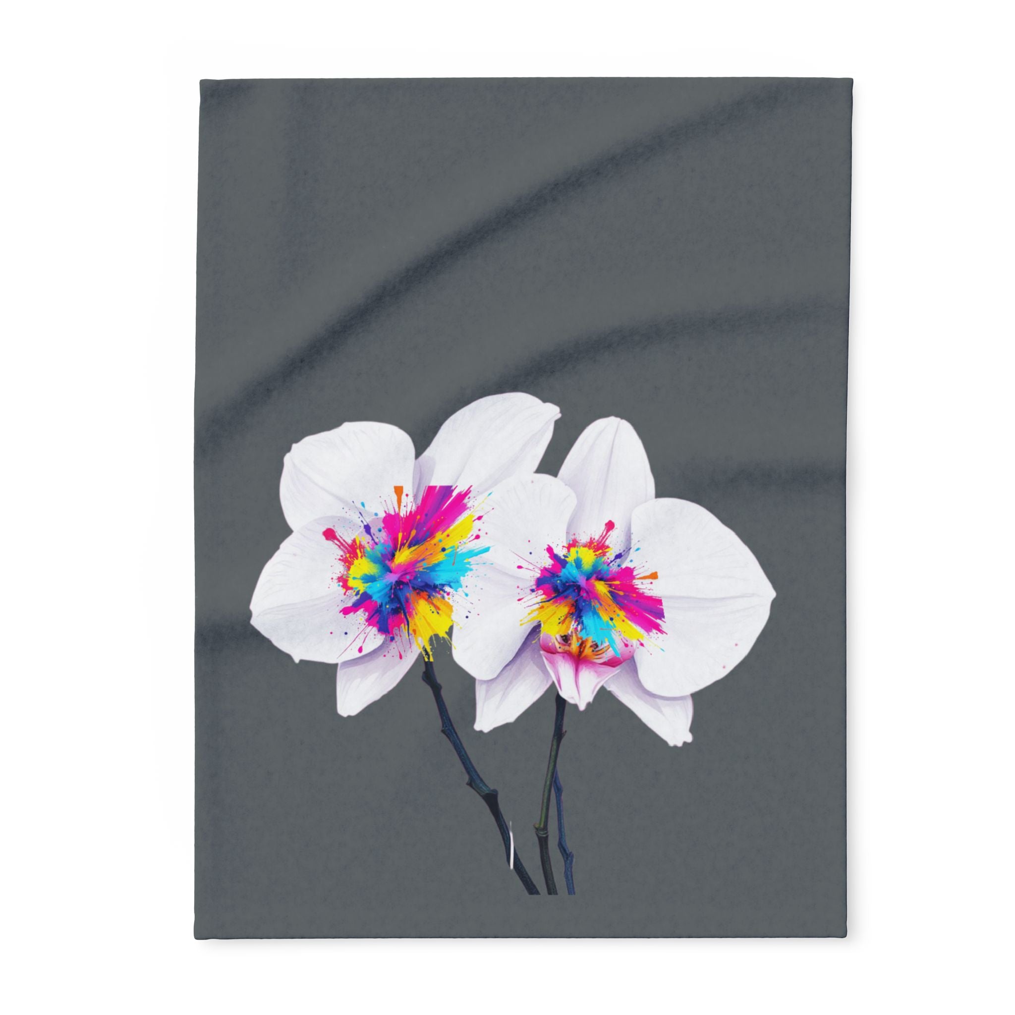 Vibrant Floral Arctic Fleece Blanket, Cozy Throw for Home, Boho Decor, Gift for Her, Colorful Bedspread for Relaxation