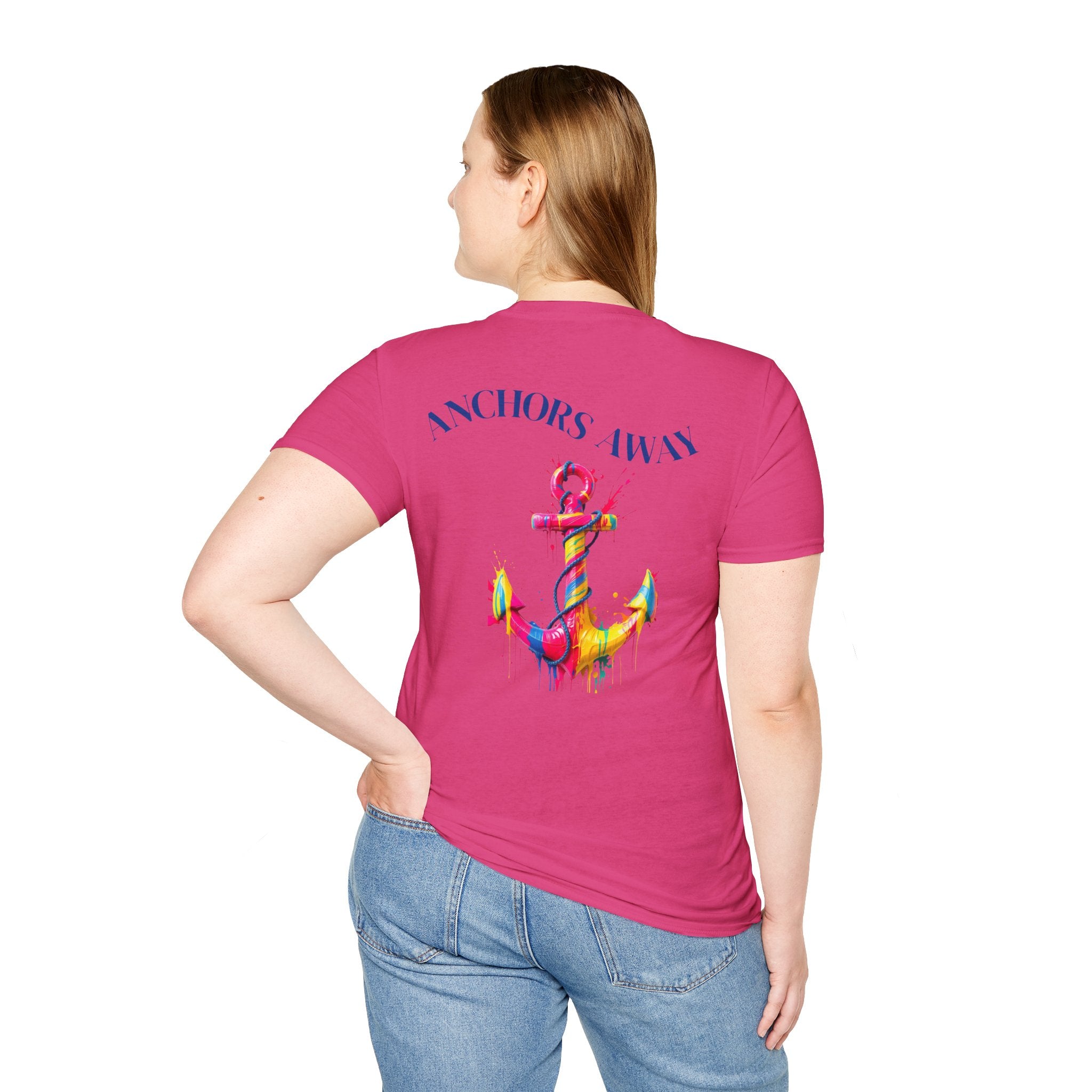 Colorful Anchor Design Unisex T-Shirt, Casual Tee, Nautical Gift, Beachwear, Summer Fashion, Gift for Sailors
