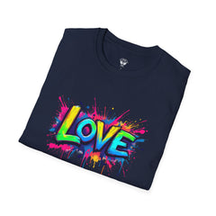Colorful Love Unisex T-Shirt, Casual Wear, Gift for Him/Her, Valentine's Day, Family Reunion, Streetwear