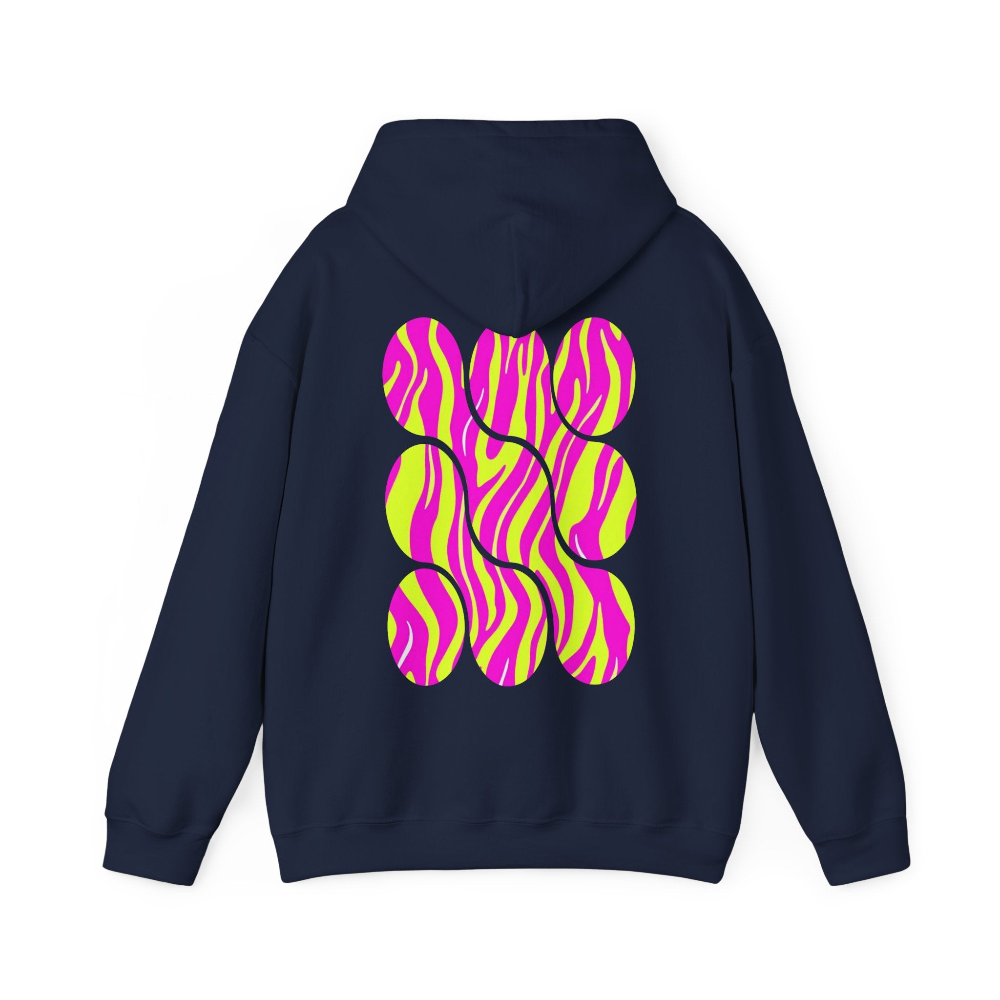 Vibrant Heart Print Hoodie - Funky Sweatshirt for Cozy Days, Perfect for Gifts, Casual Wear, Festivals, and Everyday Comfort