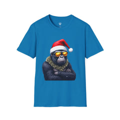 Cool Gorilla Santa T-Shirt | Funny Holiday Tee | Unisex Gift for Christmas, Party Wear, Family Gathering, Casual Style