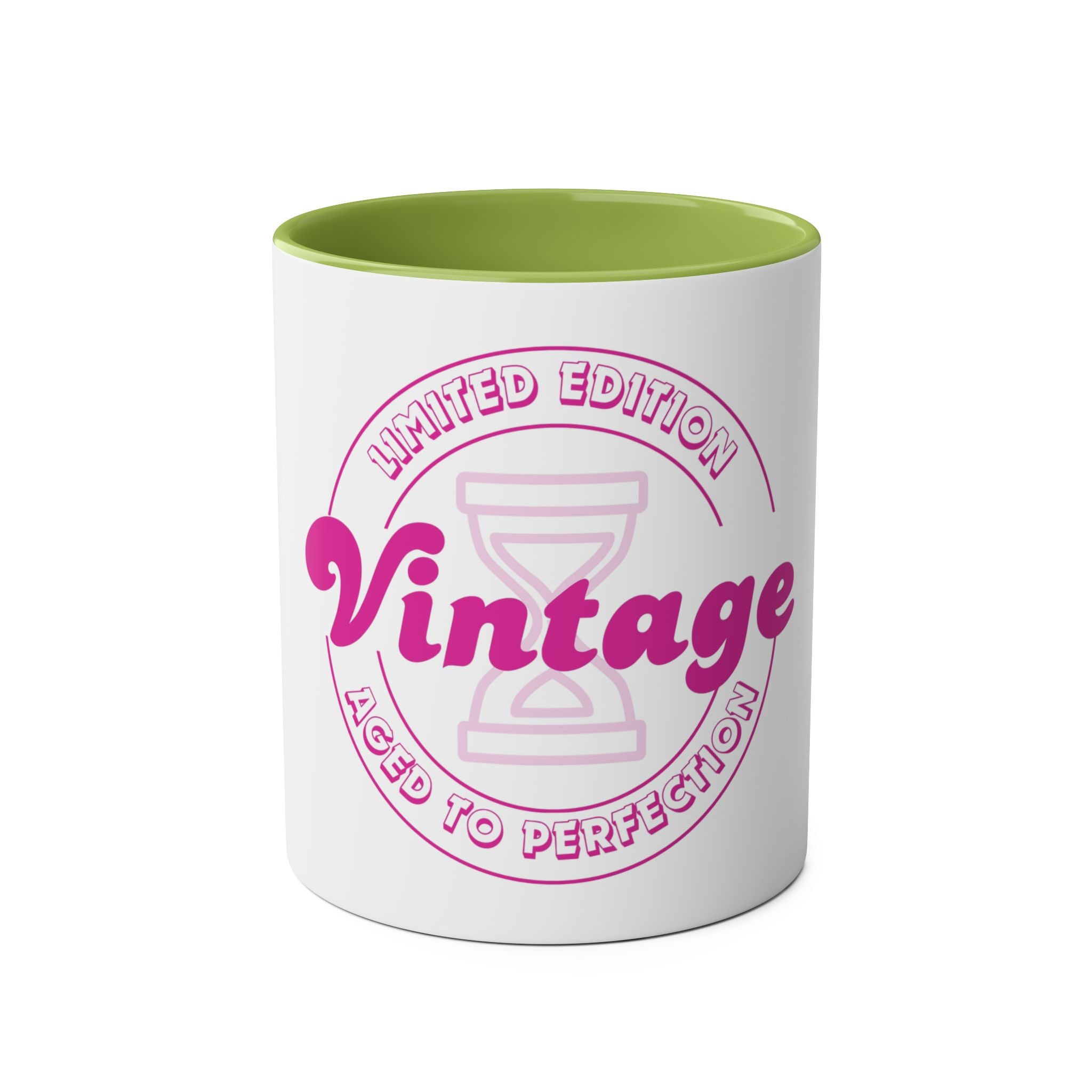 Vintage Two-Tone Coffee Mug, Unique Limited Edition Cup for Coffee Lovers, Gifts for Birthdays, Mother's Day, and Retro Collectors