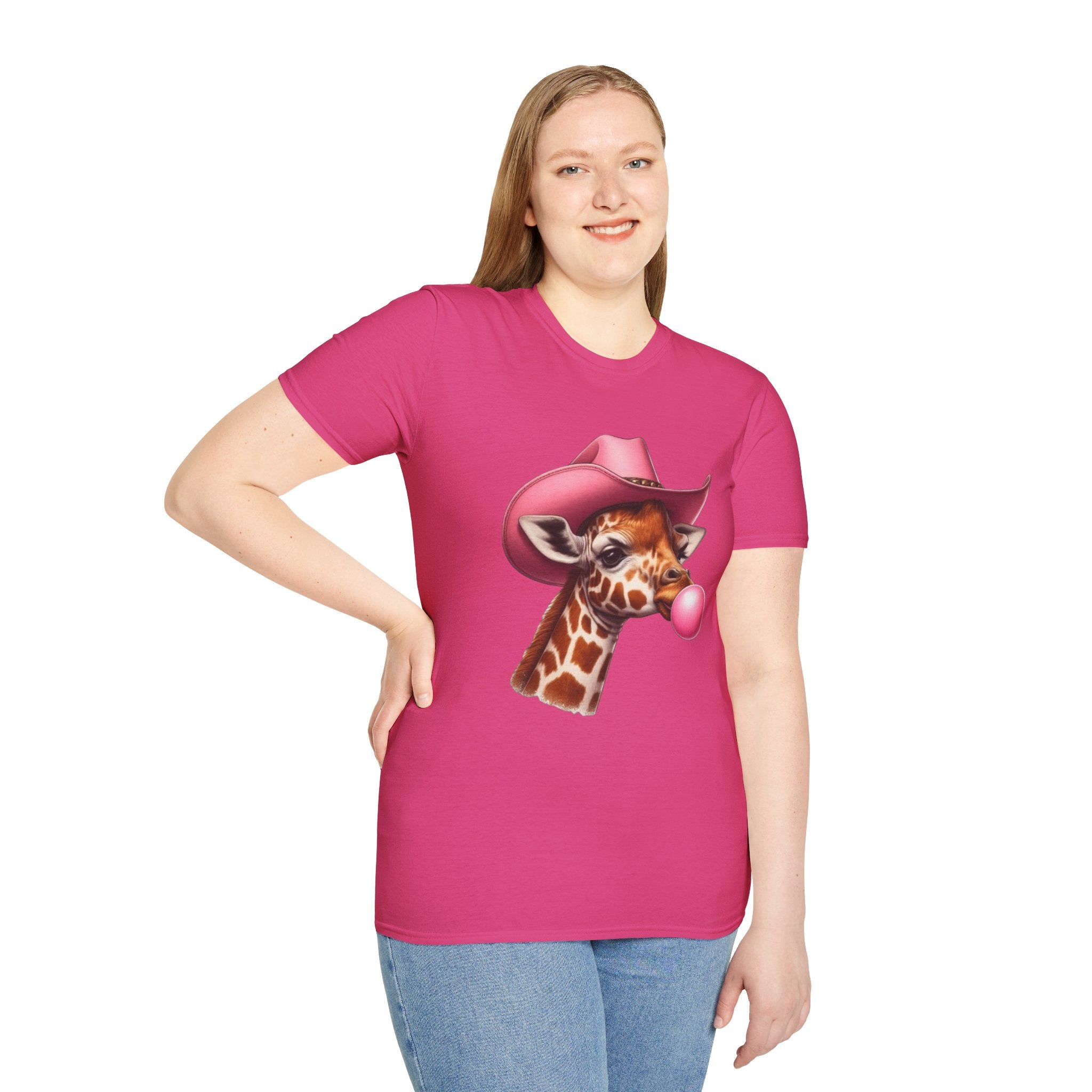 Whimsical Giraffe T-Shirt, Fun Casual Tee, Gifts for Animal Lovers, Birthday Apparel, Cute Graphic Shirt