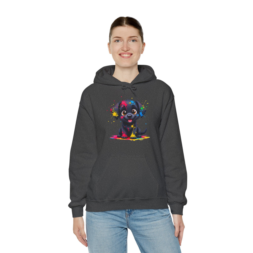 Colorful Puppy Sweatshirt - Cozy Pet Lover Hoodie, Gift for Dog Owners, Birthday Present, Dog-Themed Apparel, Animal Lover Fashion
