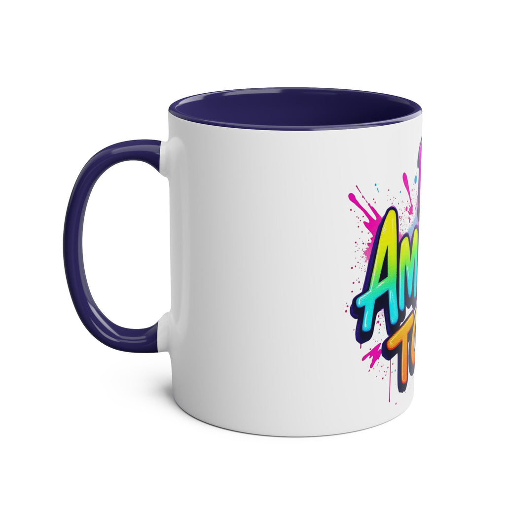 Inspirational Two-Tone Coffee Mug - Be Amazing Today! - 11oz