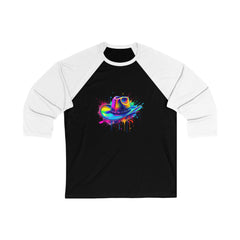 Colorful Cowboy Hat Baseball Tee, Unisex Baseball Shirt, Gift for Artists, Casual Wear, Fun Summer Outfit, Unique Baseball T-Shirt