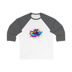 Colorful Cowboy Hat Baseball Tee, Unisex Baseball Shirt, Gift for Artists, Casual Wear, Fun Summer Outfit, Unique Baseball T-Shirt