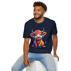 Cute Cow Graphic T-Shirt, Fun Animal Tee, Unisex Casual Wear, Gift for Cow Lovers, Trendy Summer Shirt