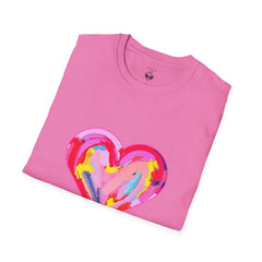 Heart Beat Unisex T-Shirt, Colorful Love Tee, Casual Graphic Tee, Gift for Friends, Valentine's Day Shirt