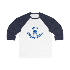Unisex Baseball Tee - "It's Happy Hour" | Casual Wear, Sports Tee, Gift for Friends, Party Shirt, Weekend Outfit