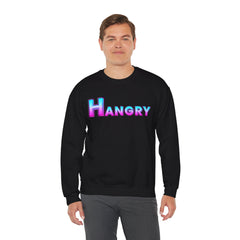 Hangry Unisex Crewneck Sweatshirt - Cozy Gift for Food Lovers, Fall Apparel, Perfect for Casual Outfits, Birthday & Holiday Gifts