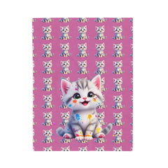 Cute Cat Velveteen Plush Blanket - Cozy Pet Lover Gift