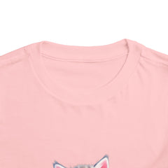 Cute Cat Toddler Tee - Whimsical Graphic Short Sleeve Shirt for Kids