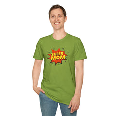 Super Mom Unisex Softstyle T-Shirt | Gift for Mother's Day, Funny Mom Tee, Birthday Present for Mom, Family Apparel, Casual Wear