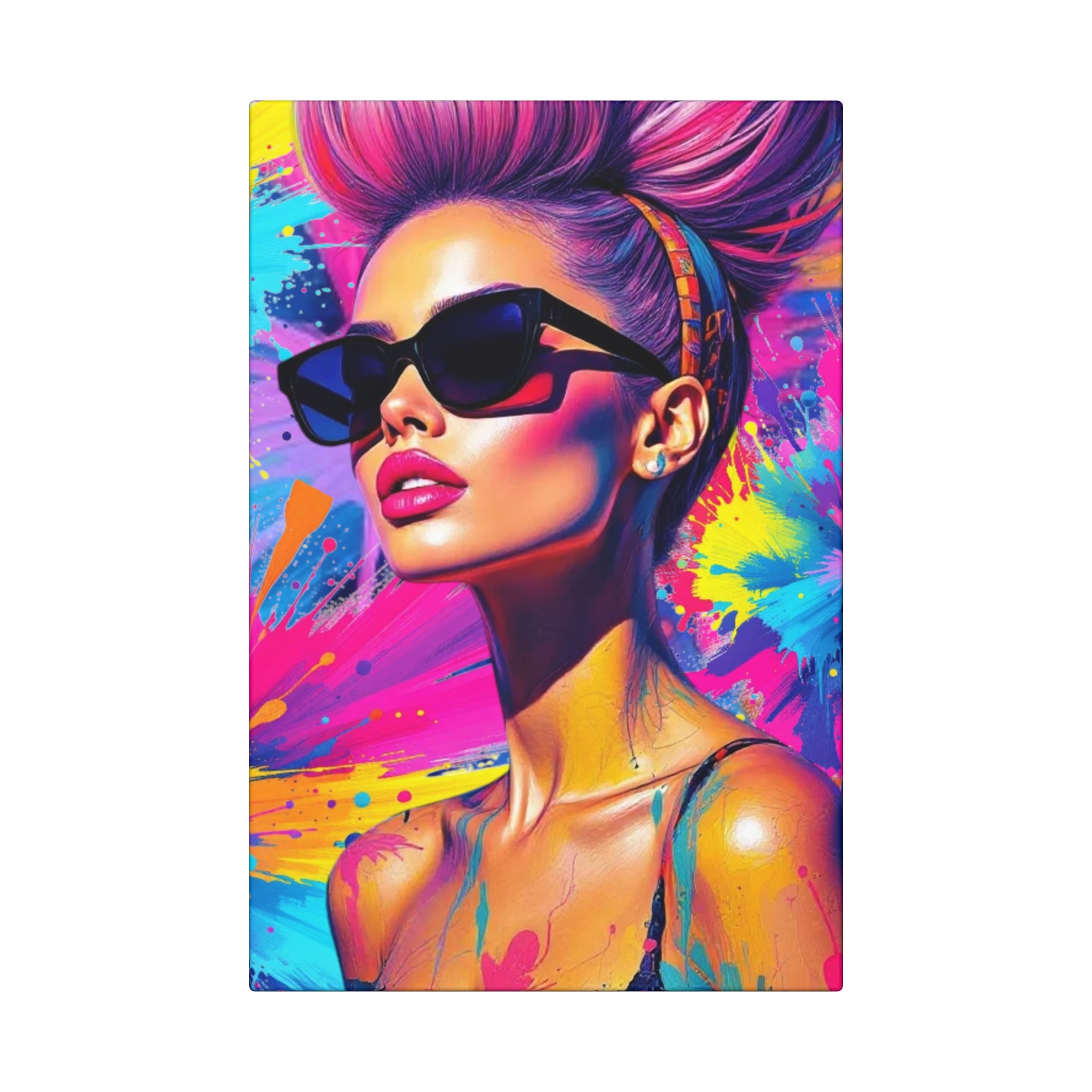 Vibrant Canvas Art Wrap - Colorful Pop Art Wall Decor