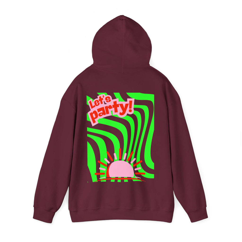 Colorful Party-Themed Hooded Sweatshirt – Perfect for Celebrations, Casual Wear, Gifts, Festivals, Unisex Style