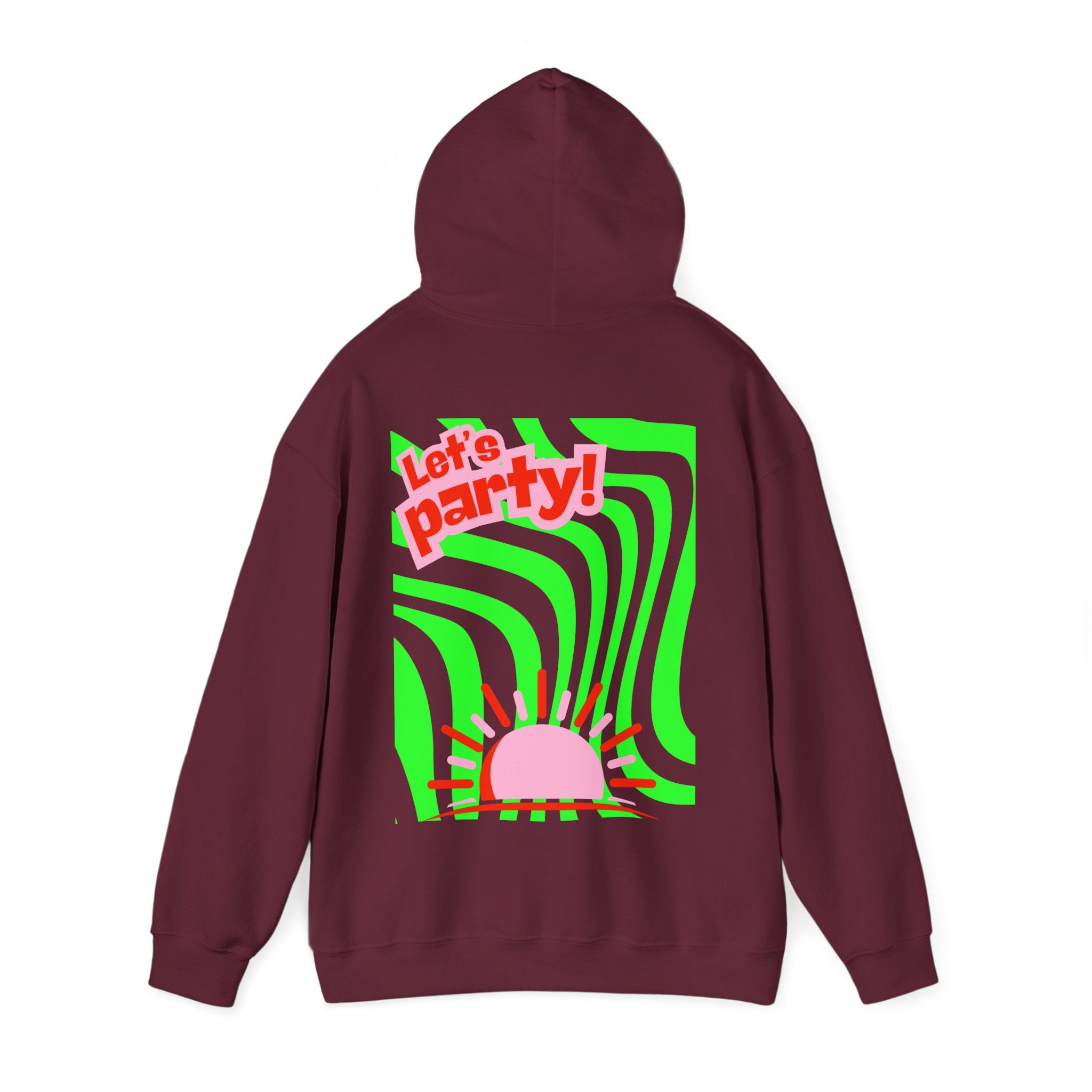 Colorful Party-Themed Hooded Sweatshirt – Perfect for Celebrations, Casual Wear, Gifts, Festivals, Unisex Style
