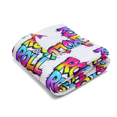 Rock & Roll Arctic Fleece Blanket, Cozy Throw, Music Lover Gift, Vibrant Decor, Concert Merchandise, Unique Home Accessory