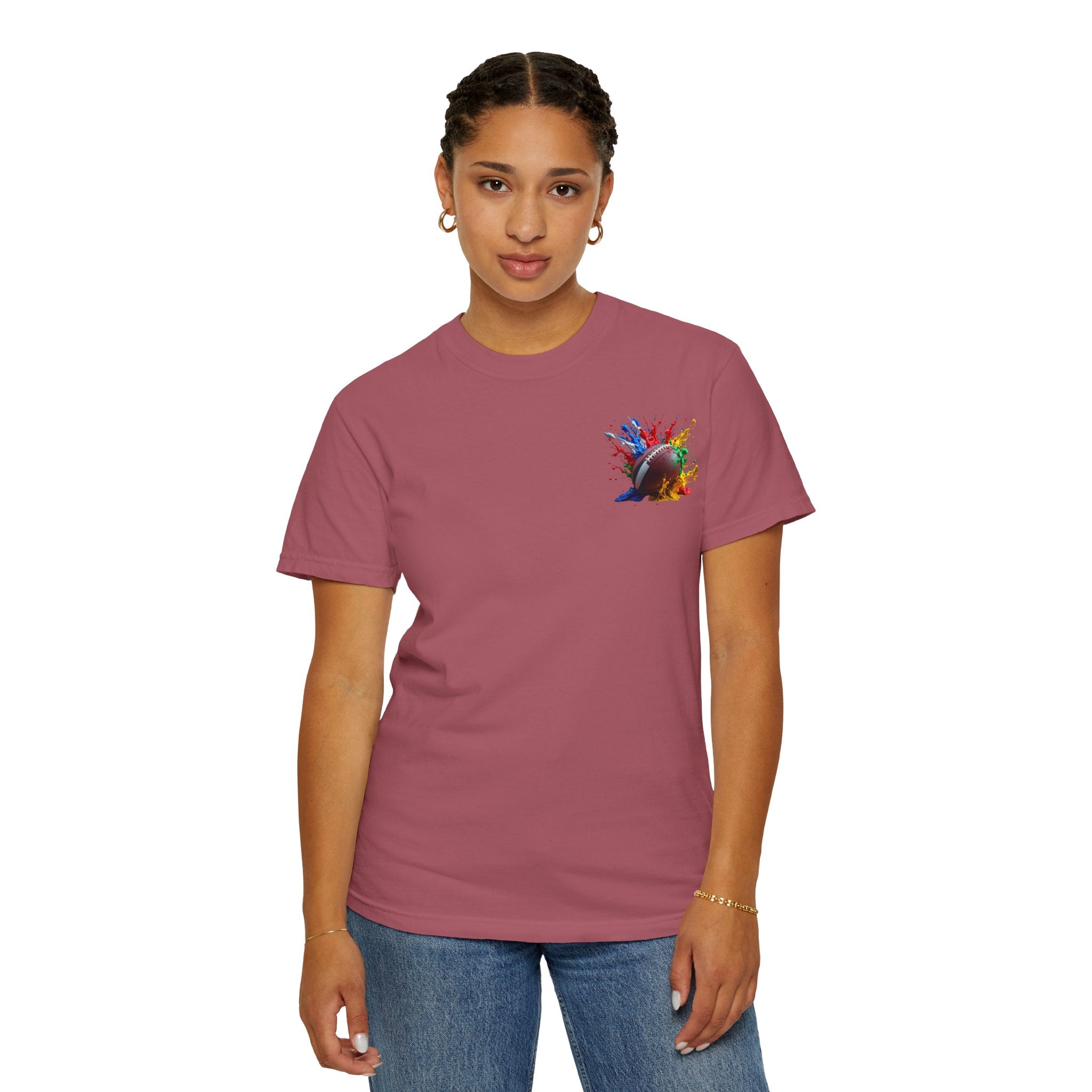 Rugby Ball Graphic T-Shirt, Unisex Vintage Tee, Perfect for Festivals, Beach Days, and Casual Wear, Gift for Sun Lovers