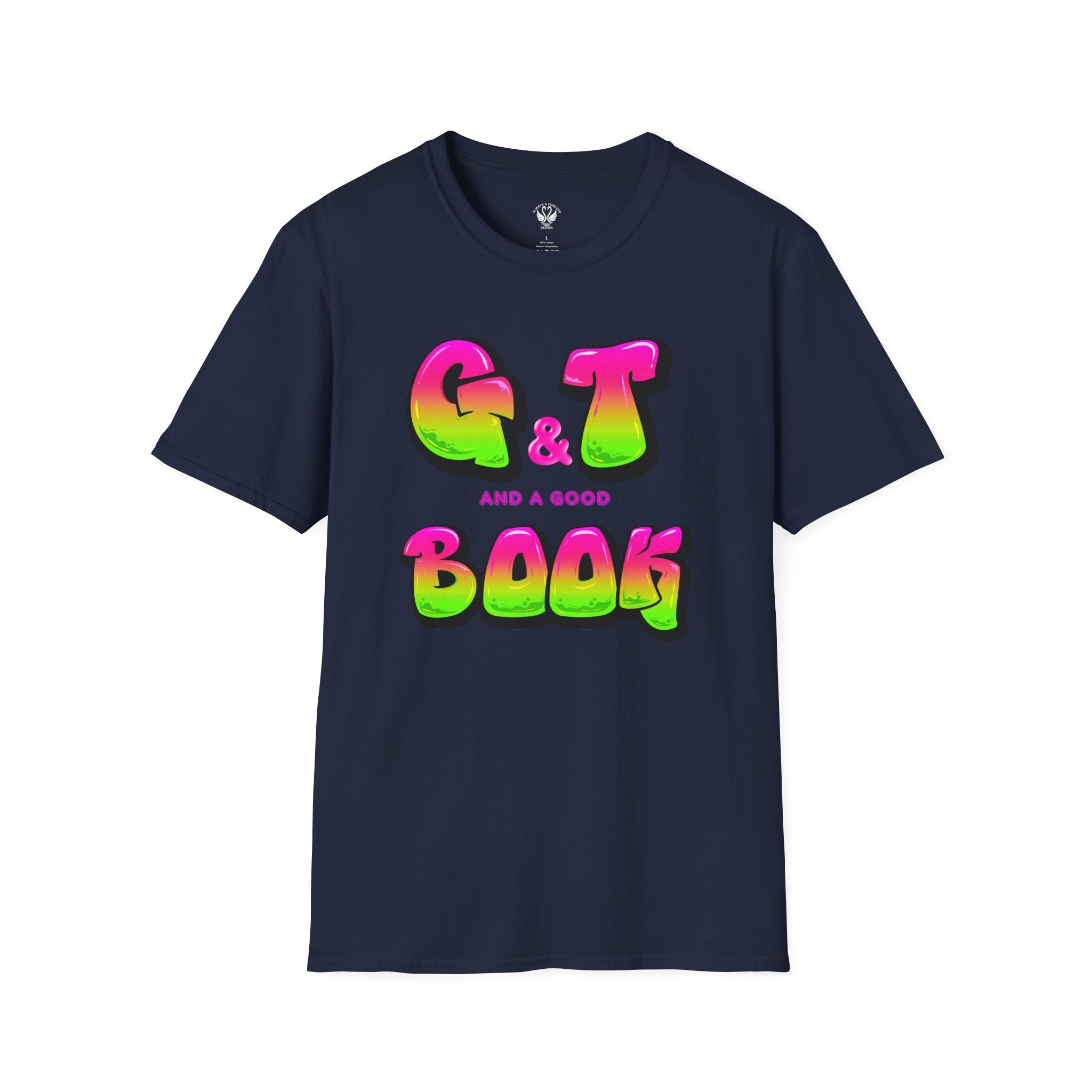 Colorful G&T Book Lover Unisex T-Shirt, Summer Vibes Tee, Gift for Readers, Casual Wear, Fun Graphic Top