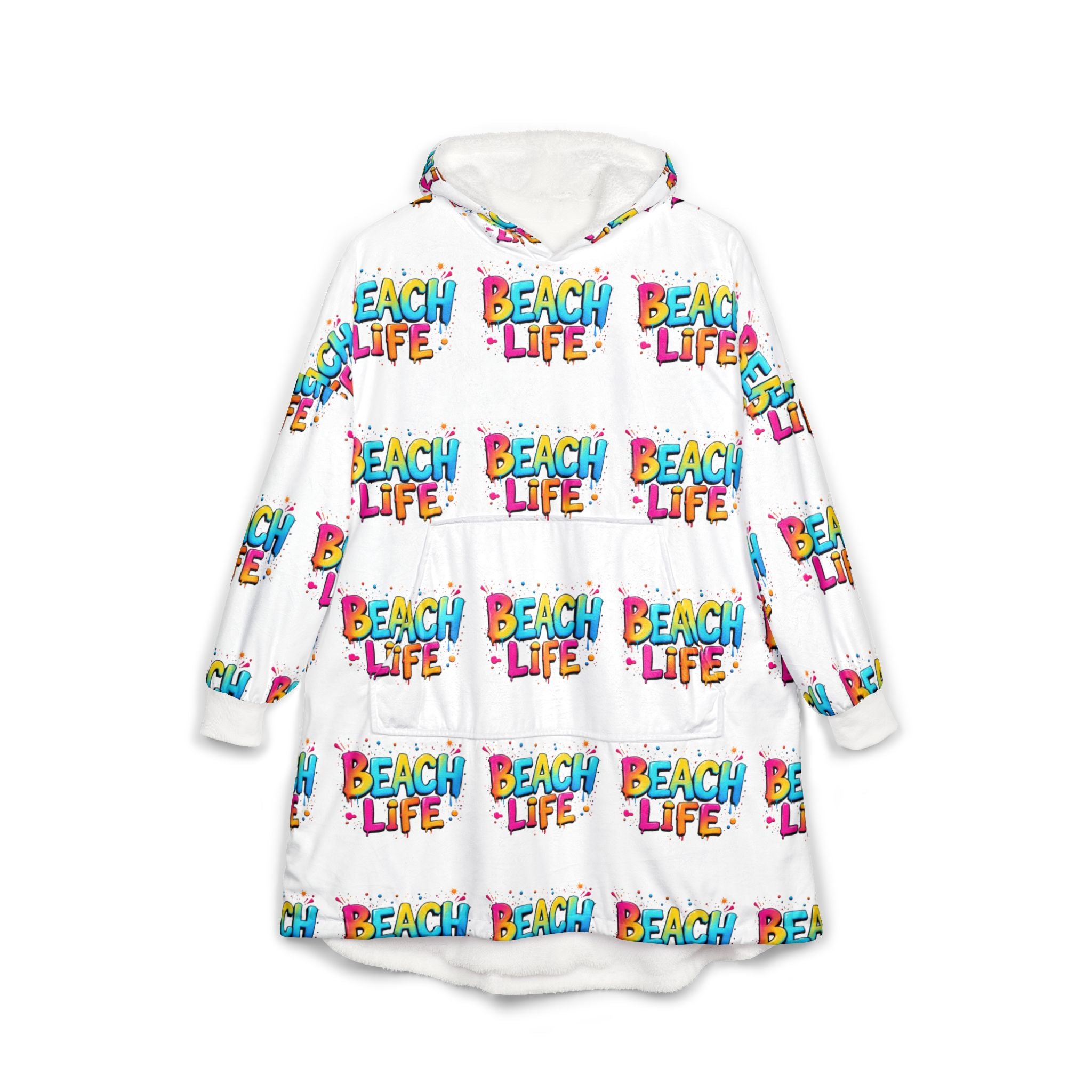 Beach Life Unisex Hooded Blanket - Fun & Cozy Summer Wear