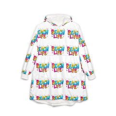 Beach Life Unisex Hooded Blanket - Fun & Cozy Summer Wear