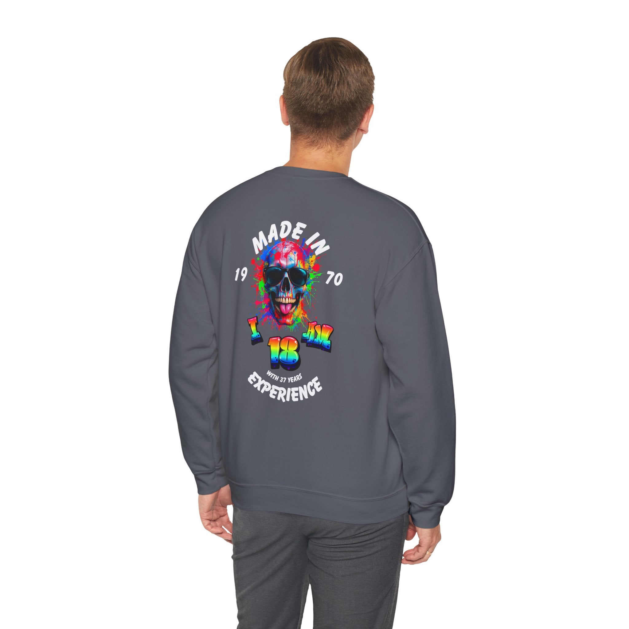Vibrant Skull Sweatshirt - Unisex Crewneck, Colorful Graphic, Perfect for Casual Wear, Gifts for Friends, Halloween & Parties
