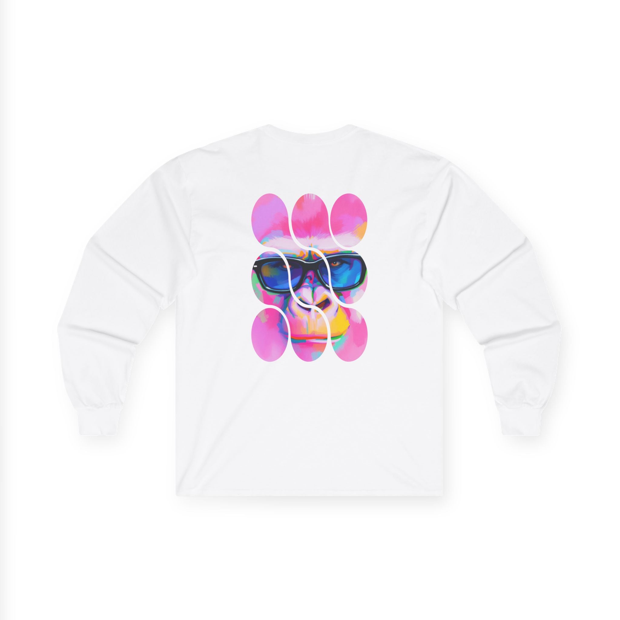 Vibrant Art-Inspired Long Sleeve Tee, Colorful T-Shirt for Artists, Gift for Birthdays, Casual Wear, Festival Outfit, Unique Graphic Tee