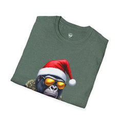 Cool Gorilla Santa T-Shirt | Funny Holiday Tee | Unisex Gift for Christmas, Party Wear, Family Gathering, Casual Style