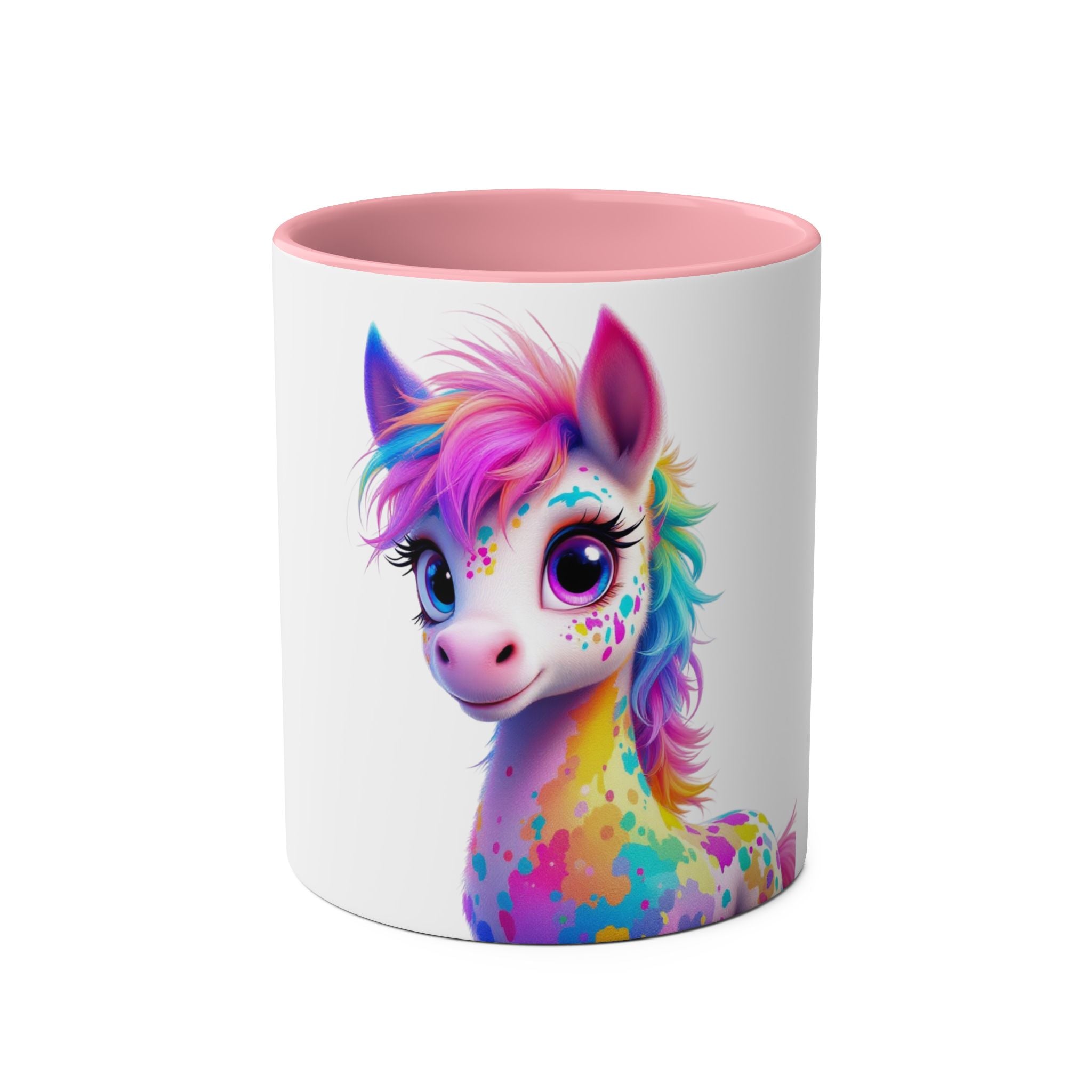 Whimsical Unicorn Two-Tone Coffee Mug - 11oz Colorful Design