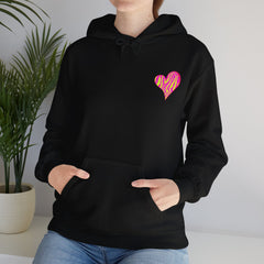 Vibrant Heart Print Hoodie - Funky Sweatshirt for Cozy Days, Perfect for Gifts, Casual Wear, Festivals, and Everyday Comfort