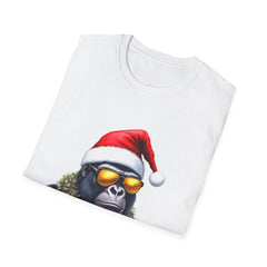 Cool Gorilla Santa T-Shirt | Funny Holiday Tee | Unisex Gift for Christmas, Party Wear, Family Gathering, Casual Style