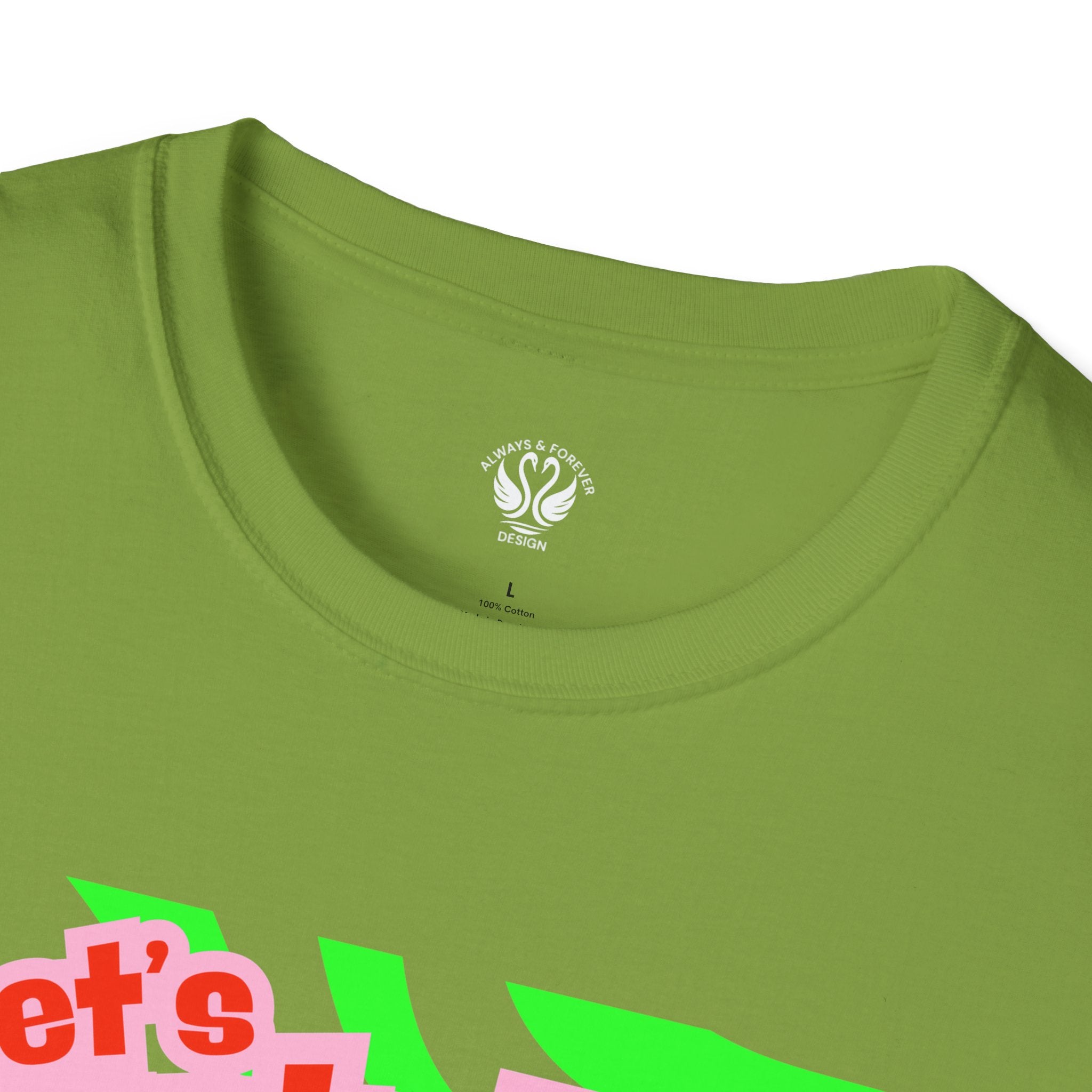 Let's Party Unisex Softstyle T-Shirt, Vibrant Summer Tee, Fun Graphic Shirt, Casual Wear, Birthday Gift, Festival Fashion