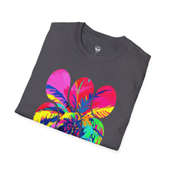 Vibrant Tropical T-Shirt, Beachwear, Summer Apparel, Casual Outfit, Gift for Friends, Festival Fashion