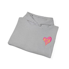 Vibrant Heart Print Hoodie - Funky Sweatshirt for Cozy Days, Perfect for Gifts, Casual Wear, Festivals, and Everyday Comfort