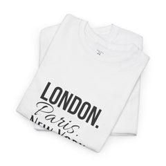 City Life Unisex Tee: London, Paris, New York Deal - Travel Shirt, Fashion Apparel, Gift for Travelers, Urban Outfit, Streetwear