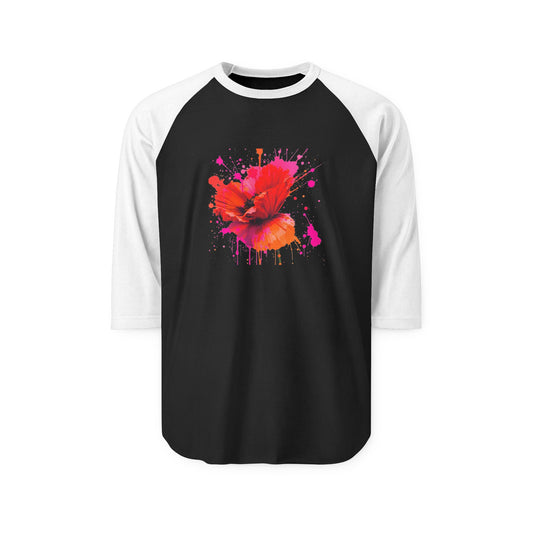 Vibrant Floral Raglan Shirt for Casual Style
