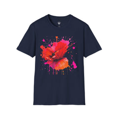 Vibrant Poppy Unisex T-Shirt, Colorful Art Tee, Summer Fashion, Gift for Nature Lovers, Casual Wear, Statement Piece