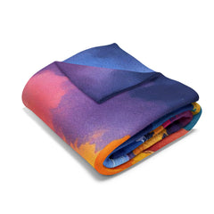 Vibrant Mountain Scenery Fleece Blanket | Cozy Decor for Home, Gift for Nature Lovers, Outdoor Adventure, Warmth Essential