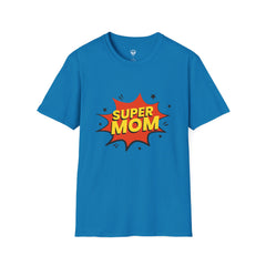 Super Mom Unisex Softstyle T-Shirt | Gift for Mother's Day, Funny Mom Tee, Birthday Present for Mom, Family Apparel, Casual Wear