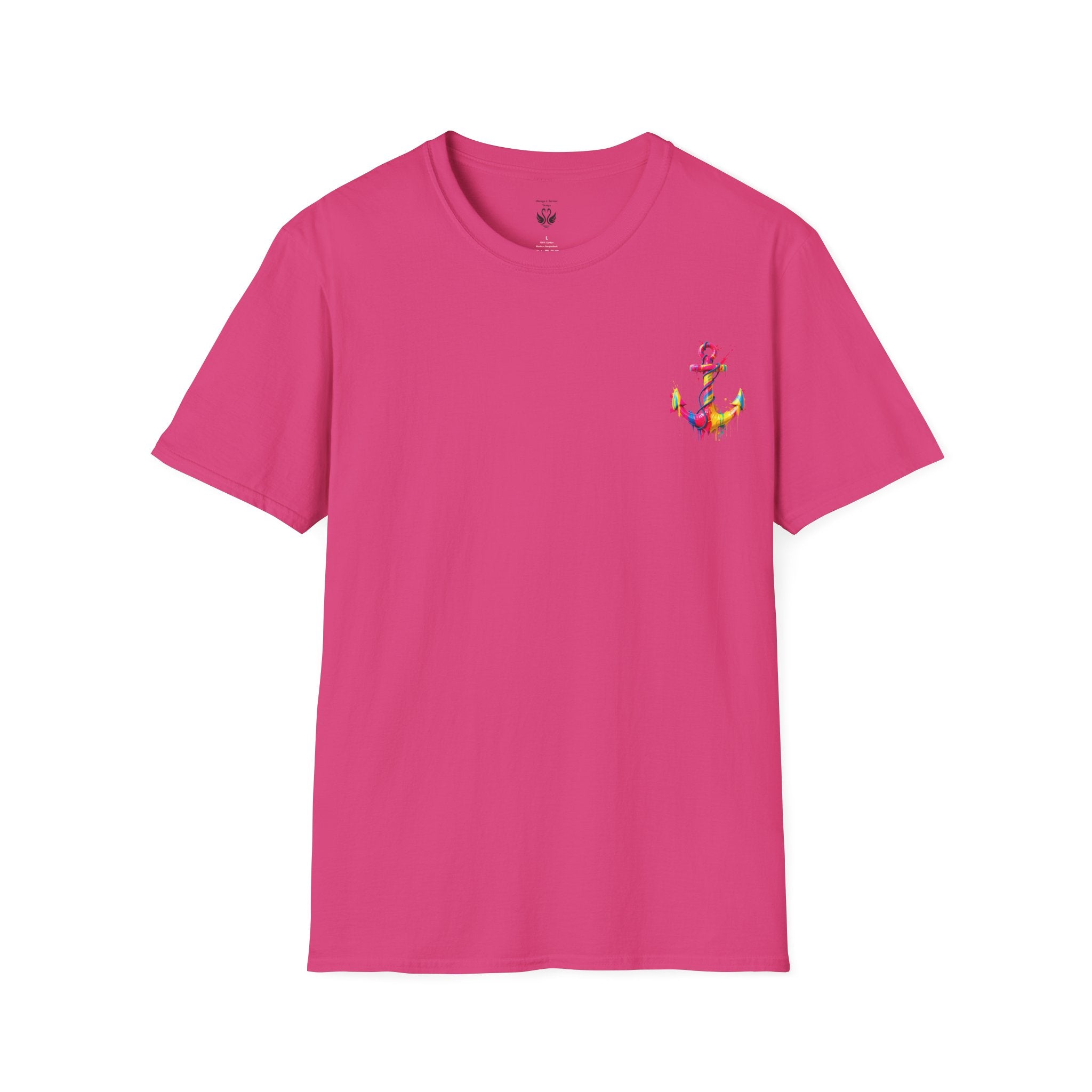 Colorful Anchor Design Unisex T-Shirt, Casual Tee, Nautical Gift, Beachwear, Summer Fashion, Gift for Sailors