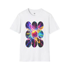 Colorful Atom Graphic T-Shirt, Unisex Casual Tee, Astronaut Art, Space Lover Gift, Festival Wear, Cosmic Vibes