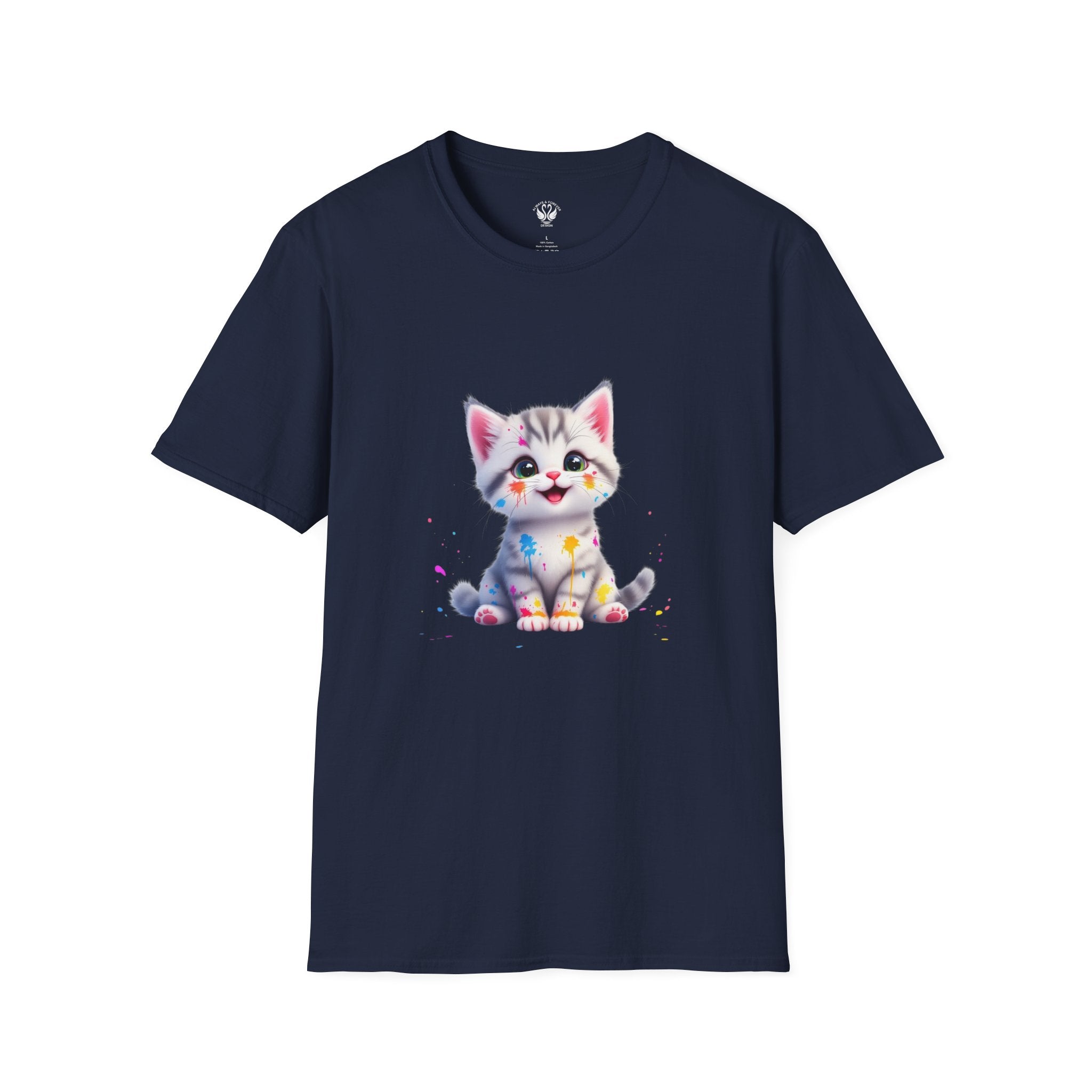 Cute Kitten Unisex Softstyle T-Shirt | Adorable Cat Tee for Animal Lovers, Gift for Birthdays, Pet Lovers, Fun Fashion, Everyday Wear