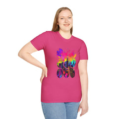 Vibrant Abstract Art T-Shirt | Unisex Graphic Tee, Casual Wear, Birthday Gift, Art Lovers Gift, Unique Fashion Statement