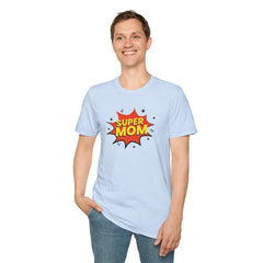 Super Mom Unisex Softstyle T-Shirt | Gift for Mother's Day, Funny Mom Tee, Birthday Present for Mom, Family Apparel, Casual Wear