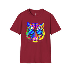 Colorful Tiger Graphic T-Shirt, Fun Apparel, Gift for Animal Lovers, Casual Wear, Summer Fashion, Festival Outfit